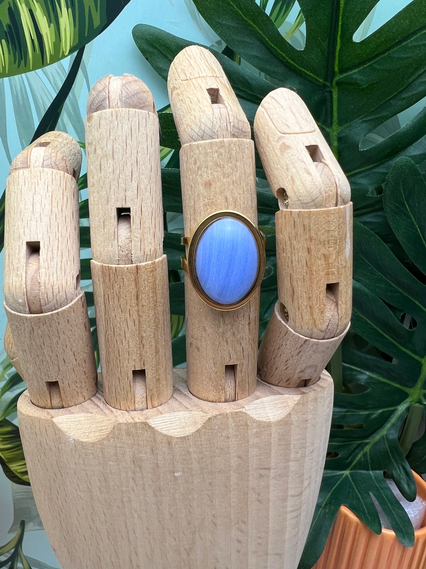 Agate Oval Statement Rings