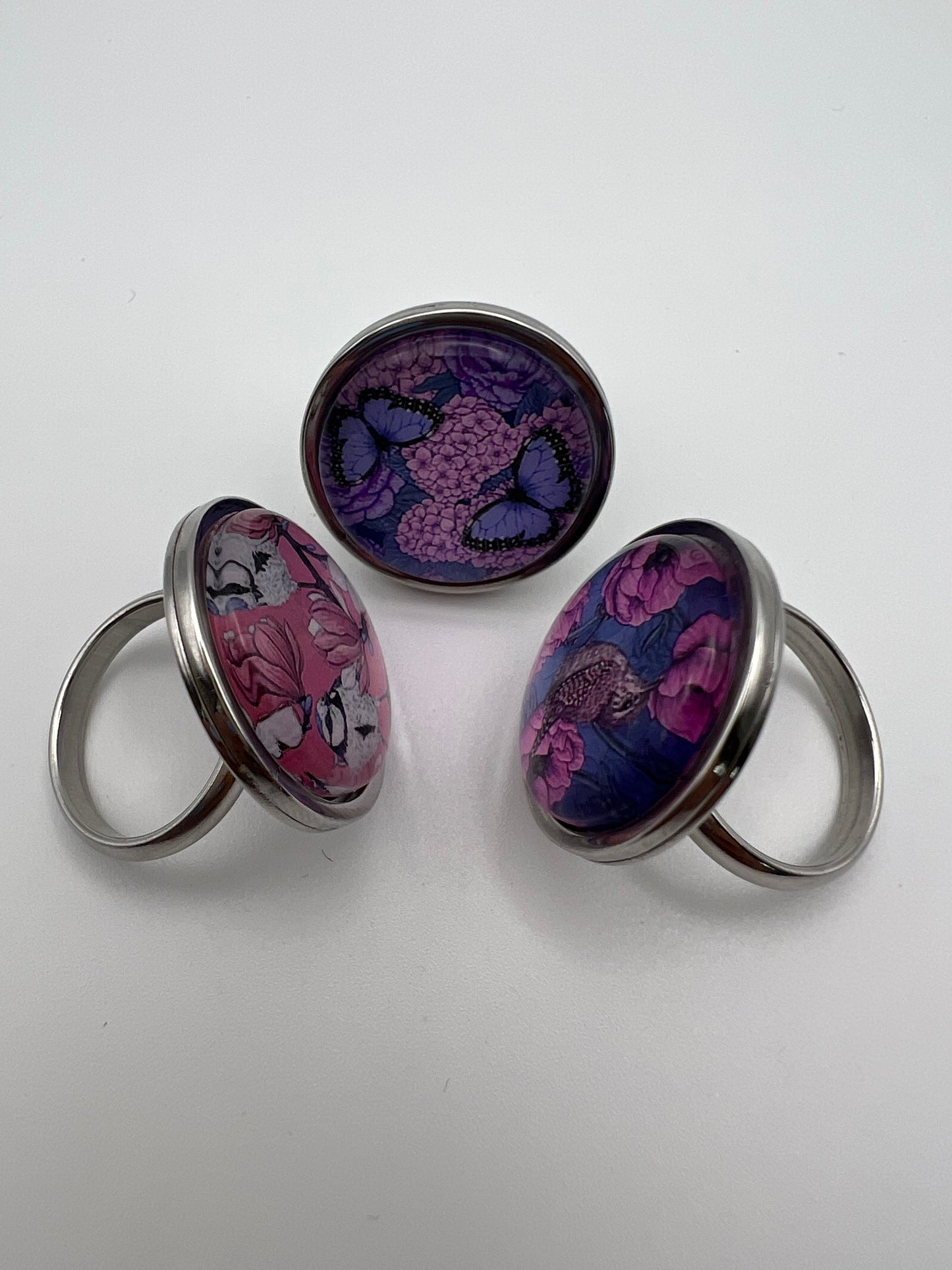 Boho Chic Floral Statement Rings