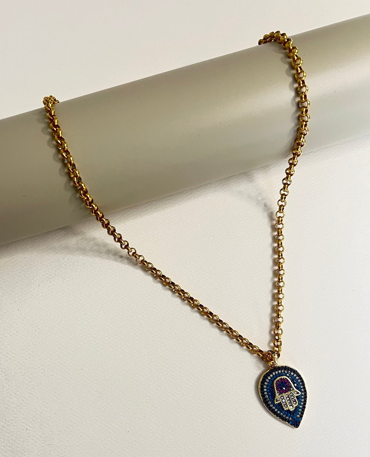 Hamsa Hand Statement Necklace