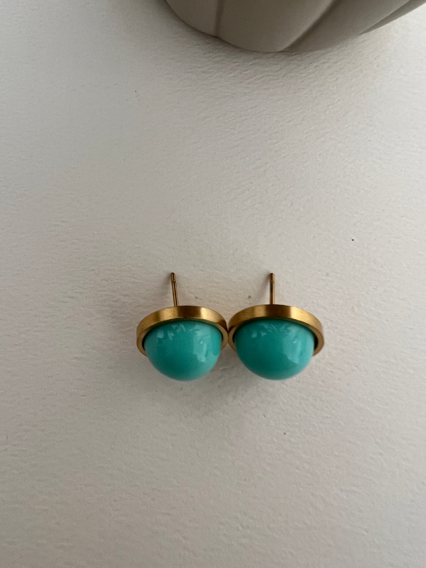 Round Colorful Stud Earrings Set