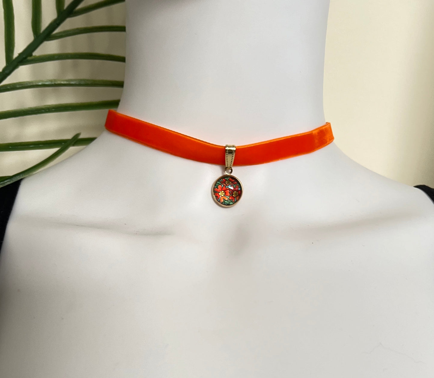 Pop-of-color Charm Choker