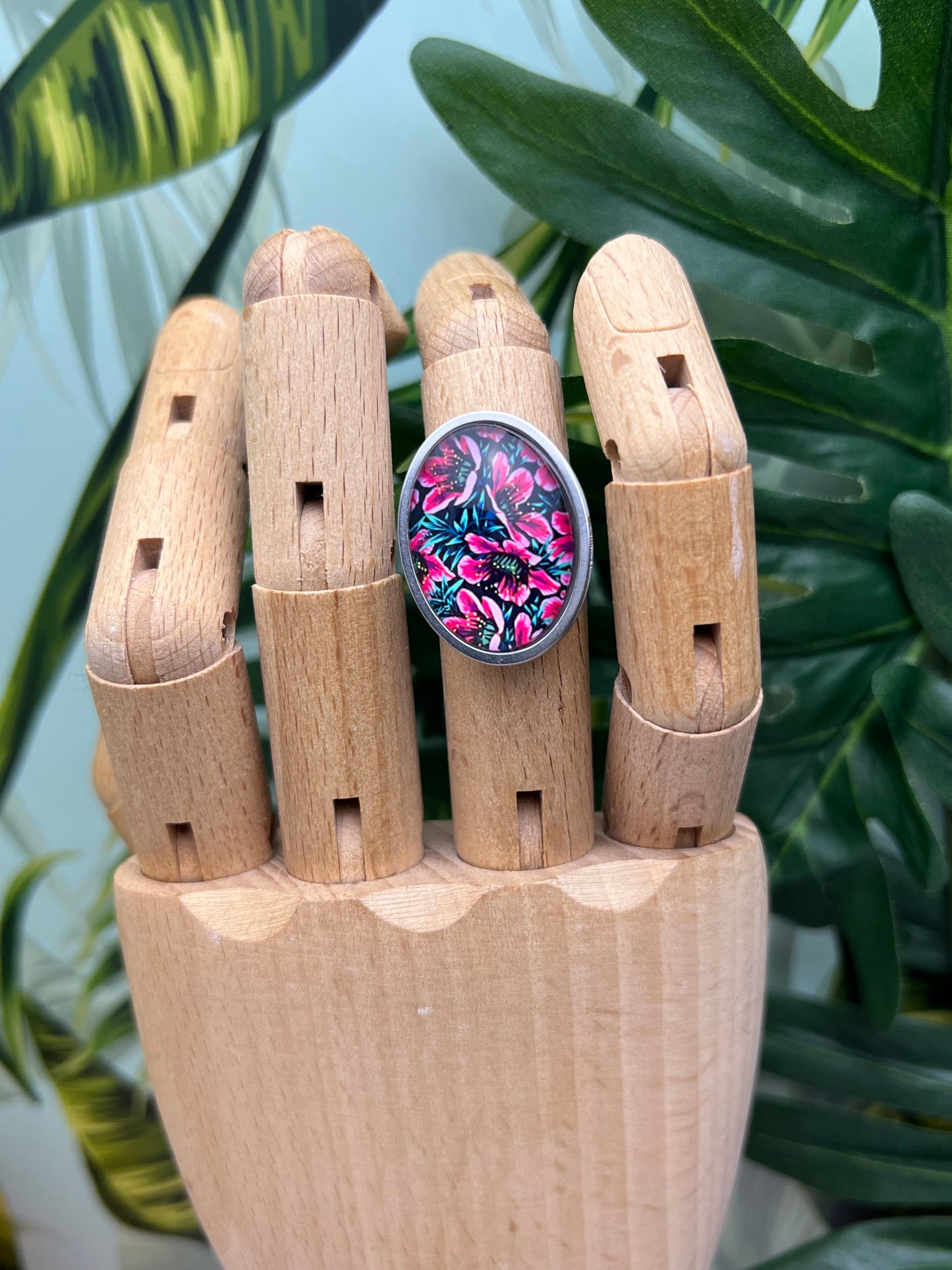 Flower Design Statement Rings