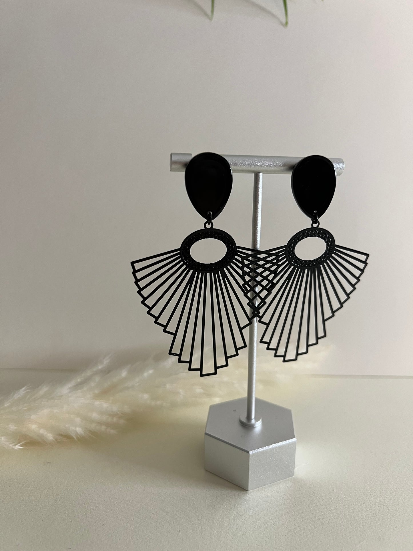 Art Deco-Inspired Oversized Earrings