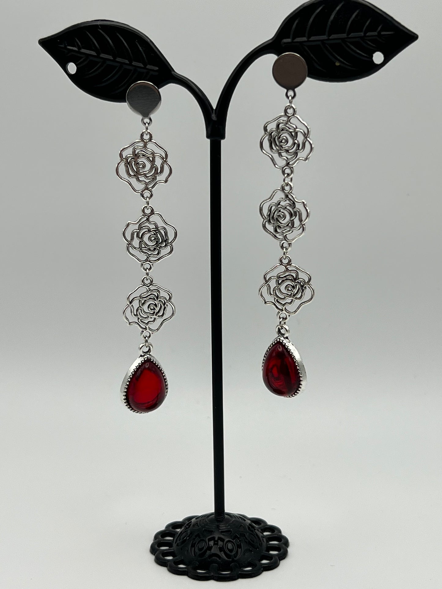 Romantic Rose Dangle Earrings