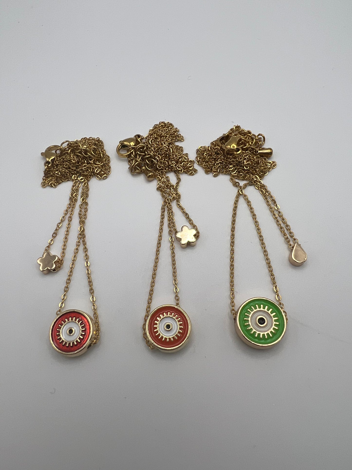 Pop-of-Color Evil Eye Necklace