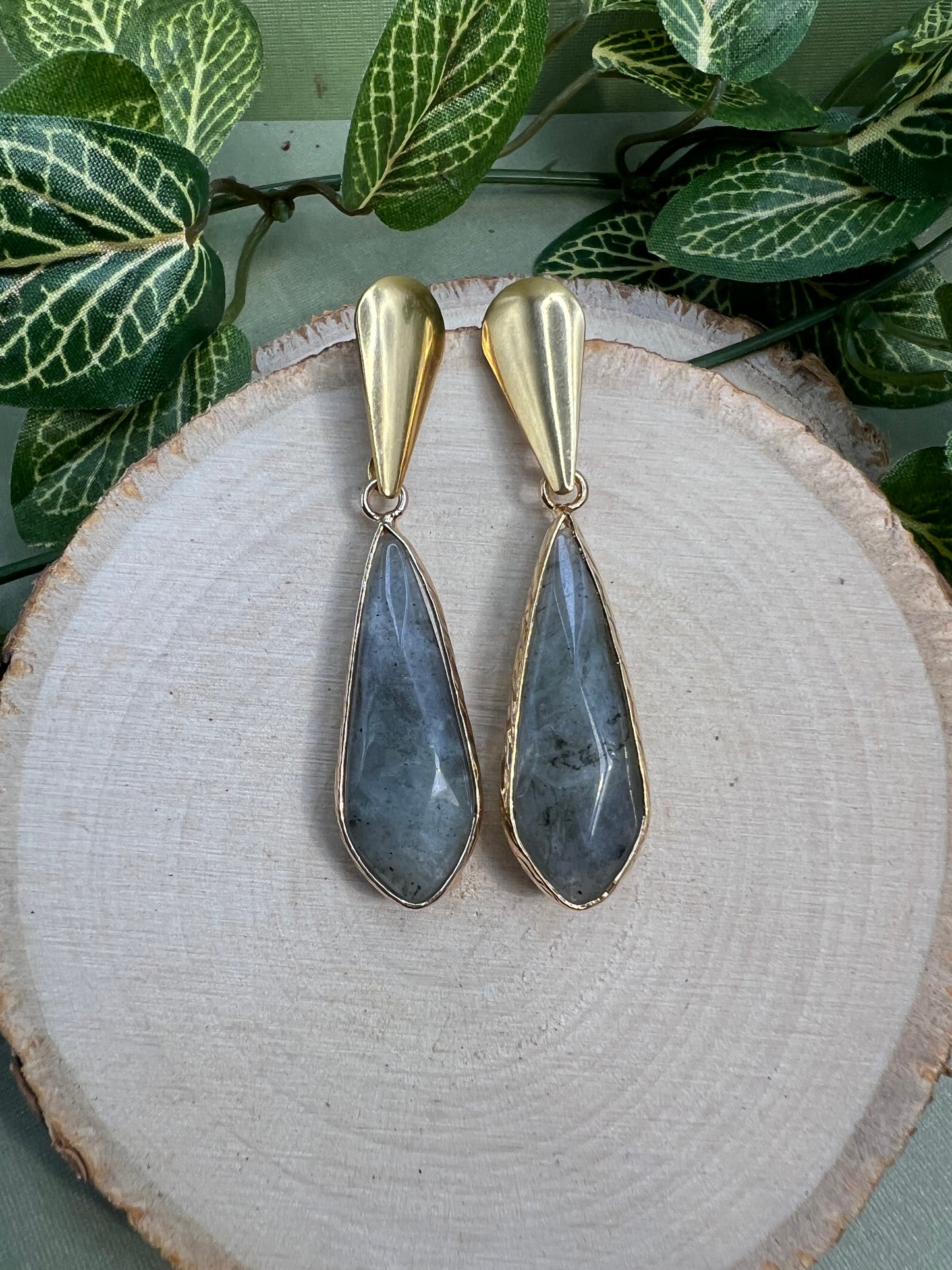 Labradorite Stone Earrings