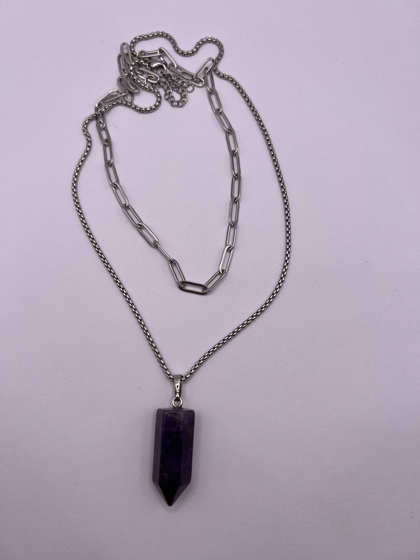 Purple Amethyst Multi-Strain Necklace