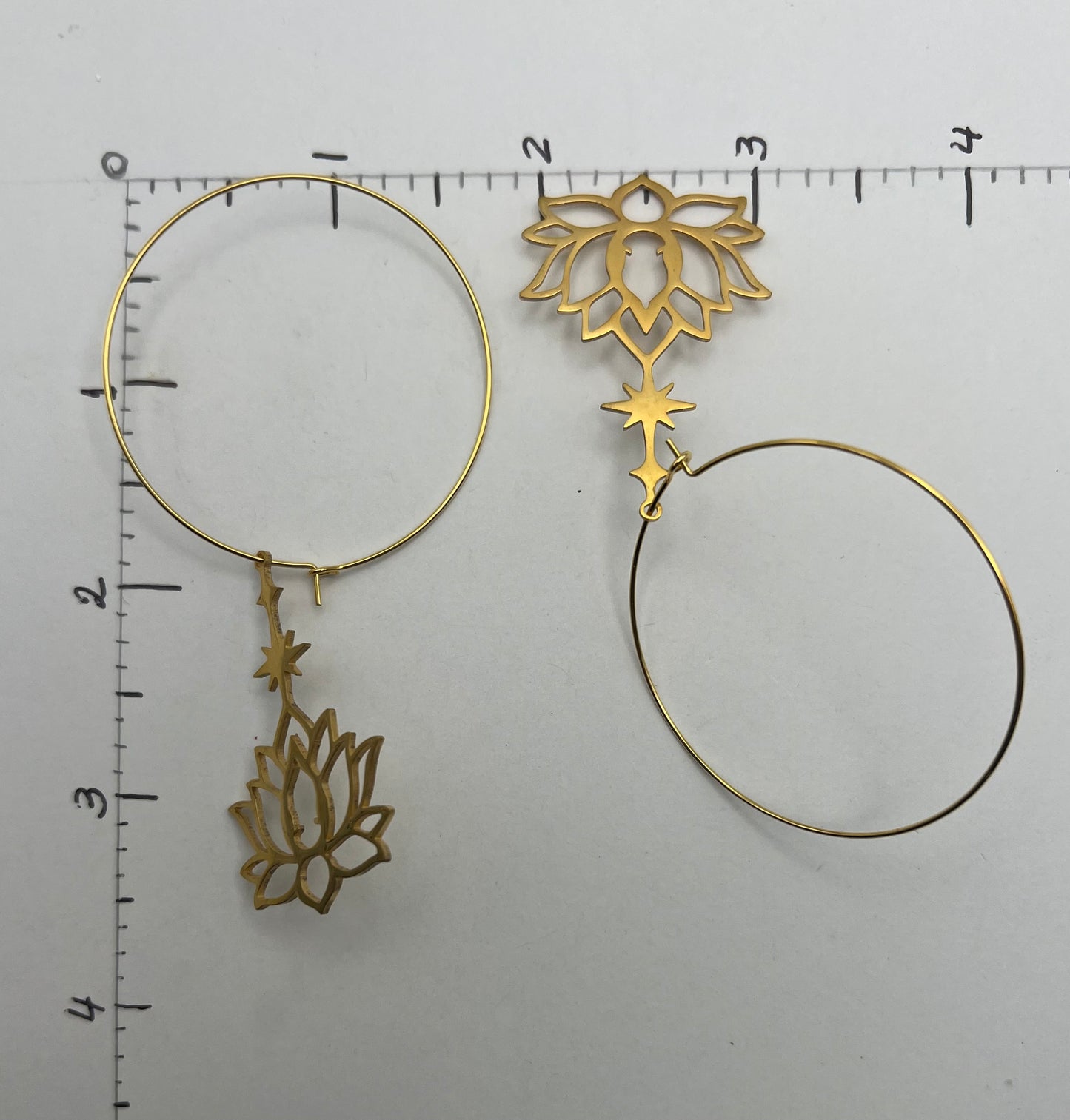 Lotus Buddha Pendant Hoops