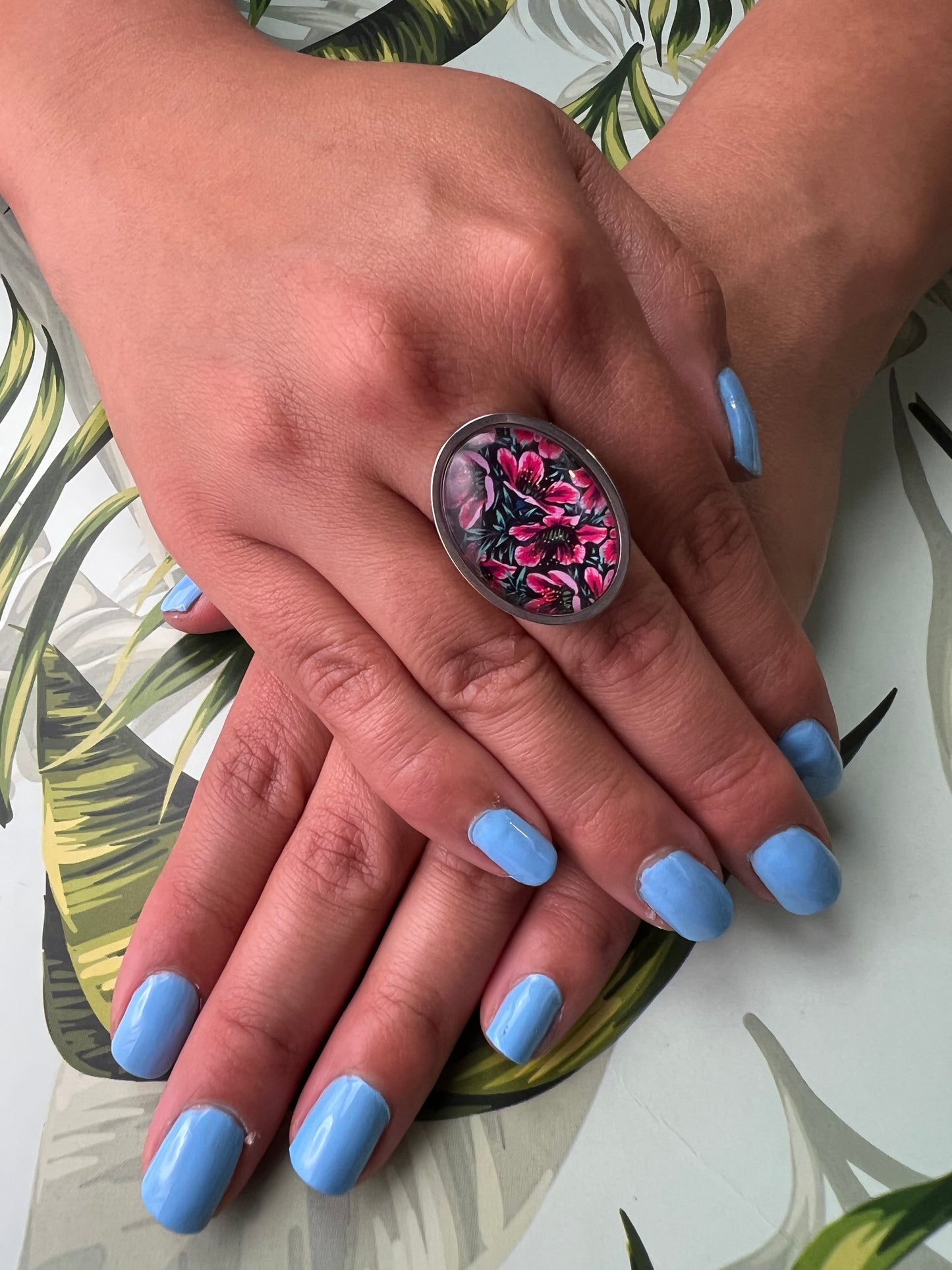 Flower Design Statement Rings