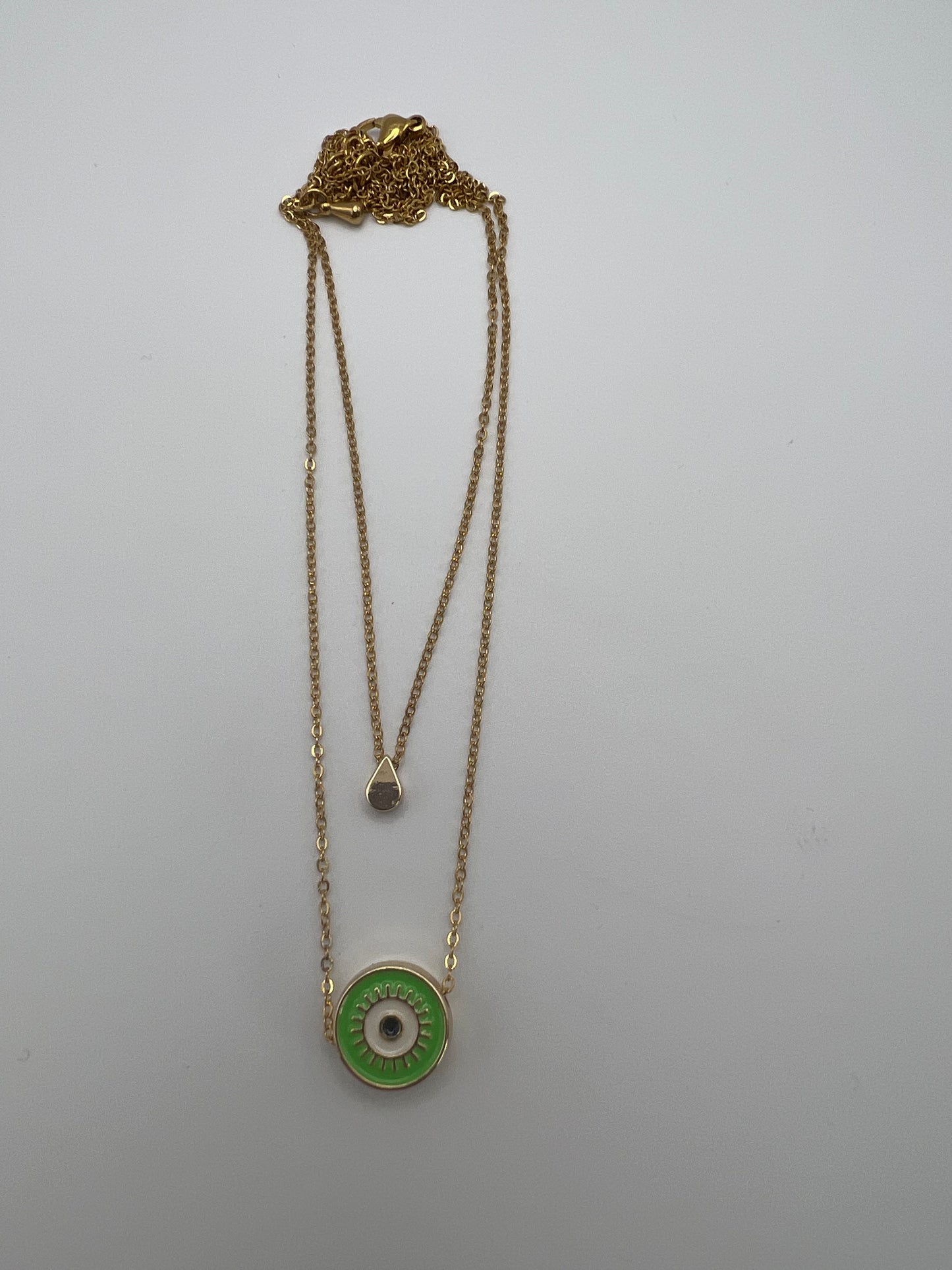 Pop-of-Color Evil Eye Necklace