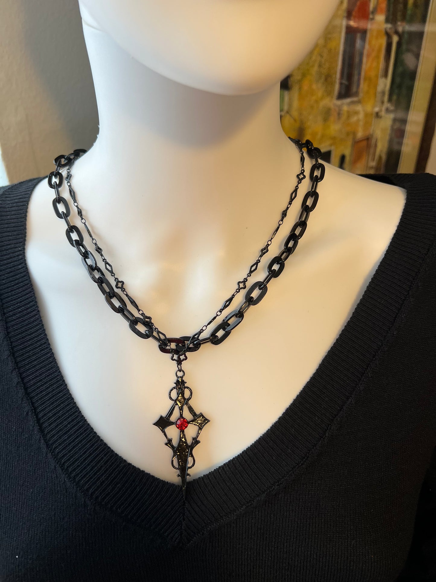 Gothic Layered Statement Necklace