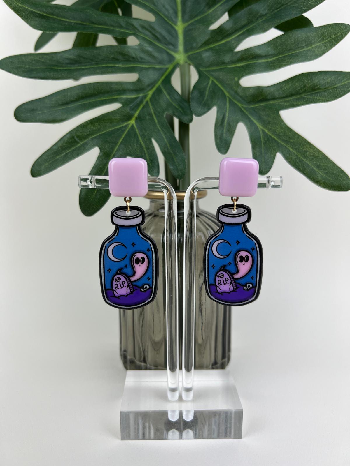 Paste Goth Spooky Earrings