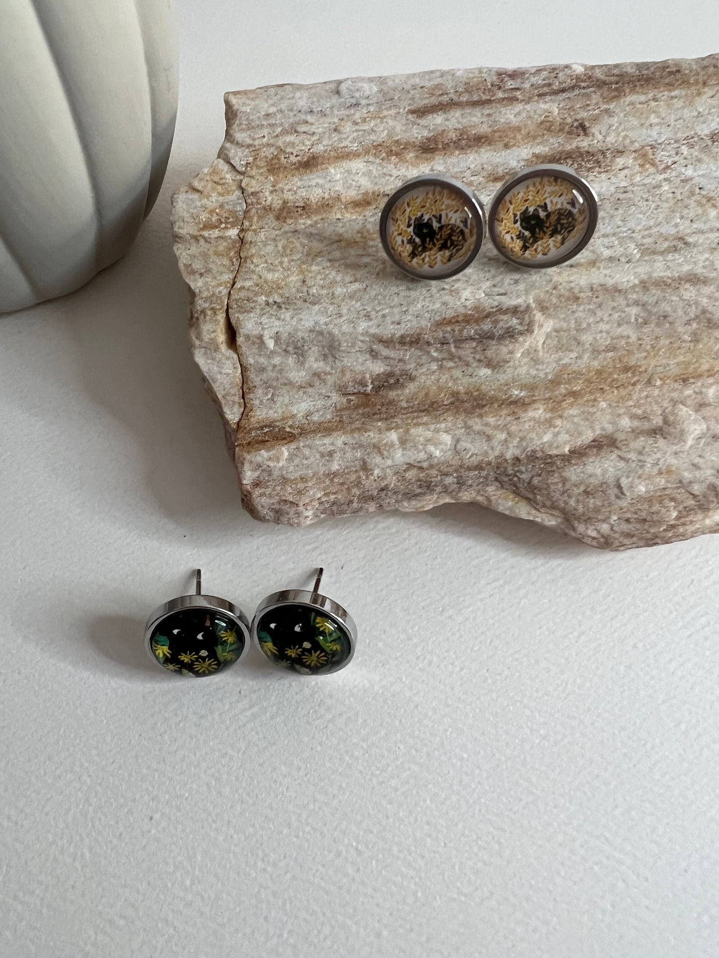 Cat Stud Earrings