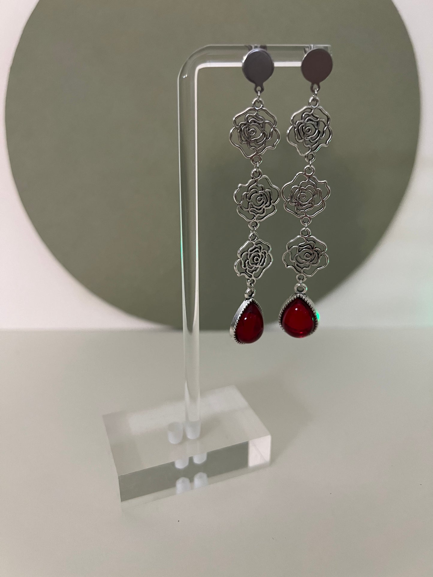 Romantic Rose Dangle Earrings