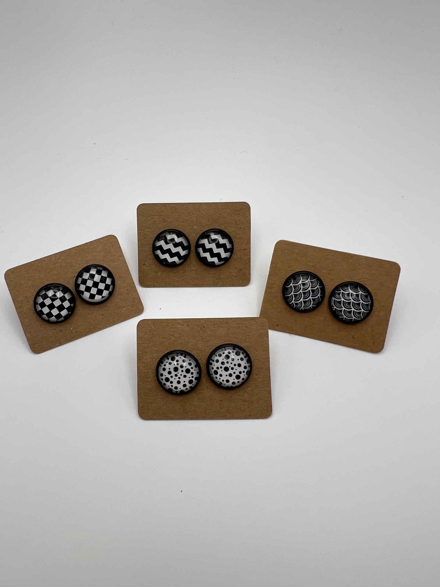 Colorful Polka-Dot Stud Earrings