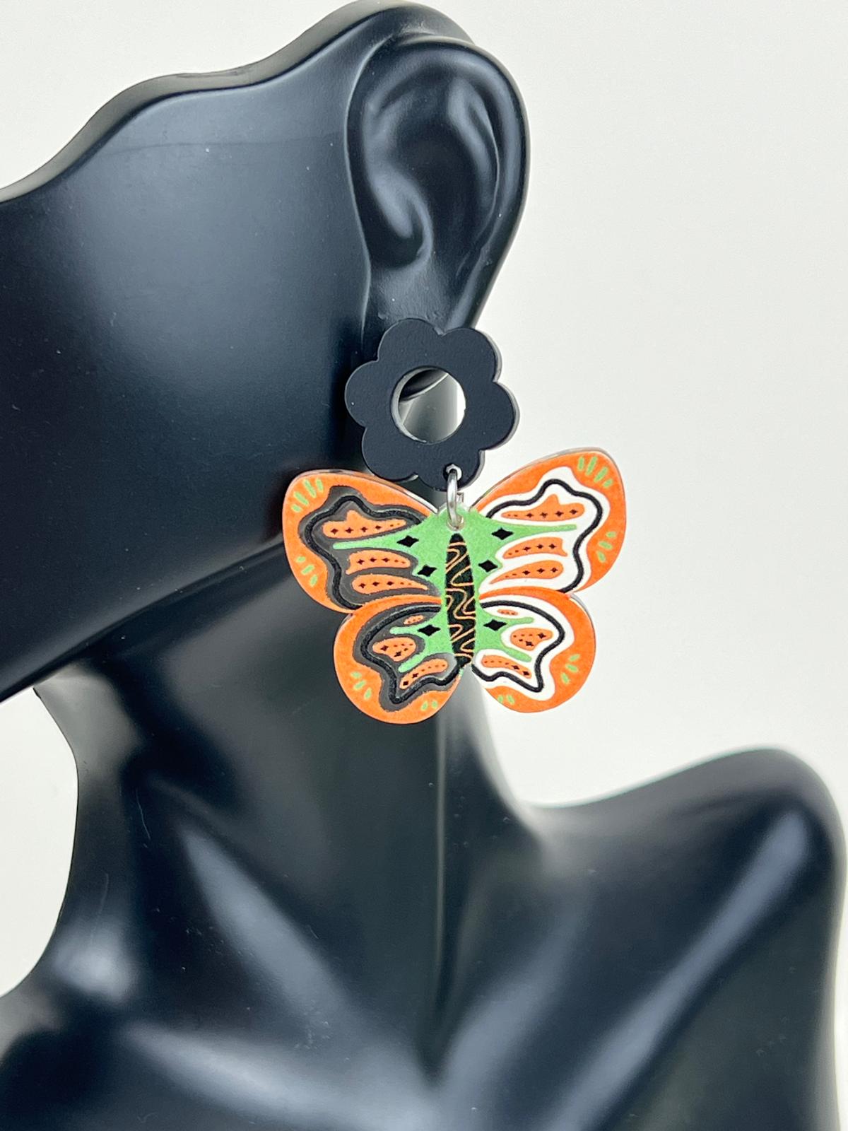 Eye Catching Clear Butterfly Earrings