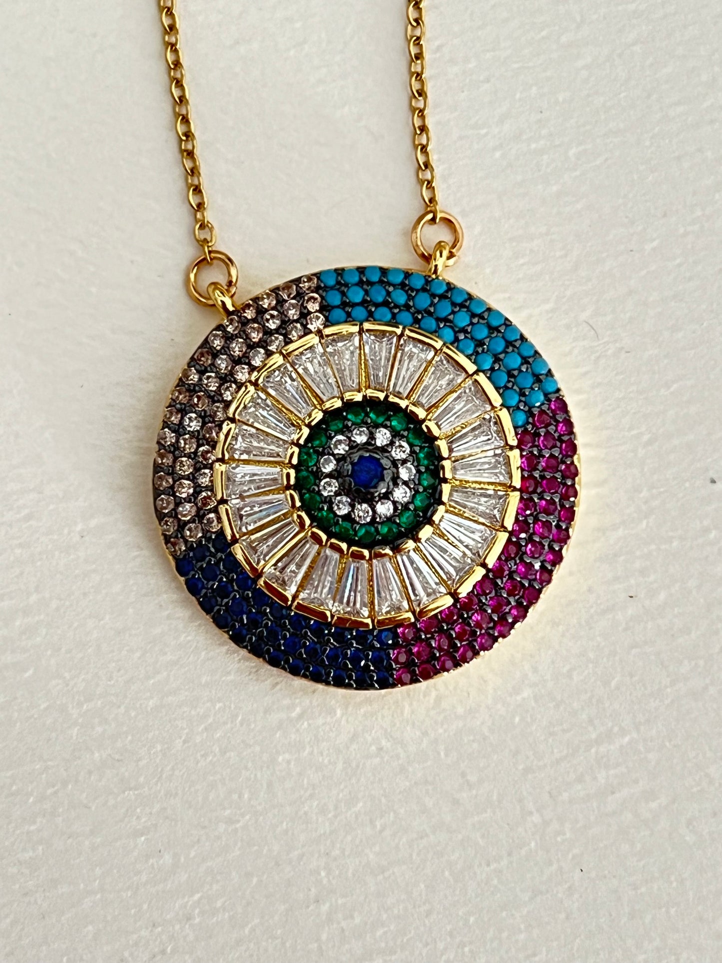Delicate Colorful Zircon Necklace