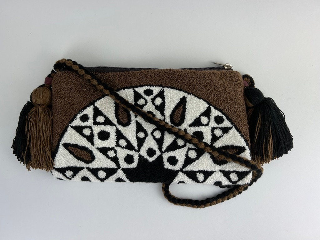 Unique Geometric Pattern Shoulder Bag