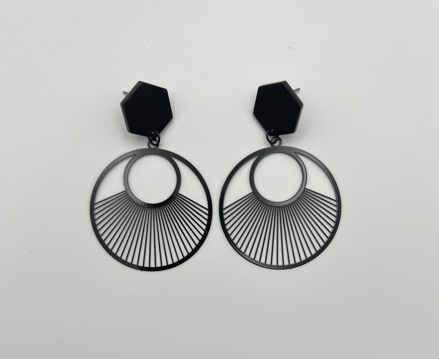 Art Deco Geometric Dangle Earrings