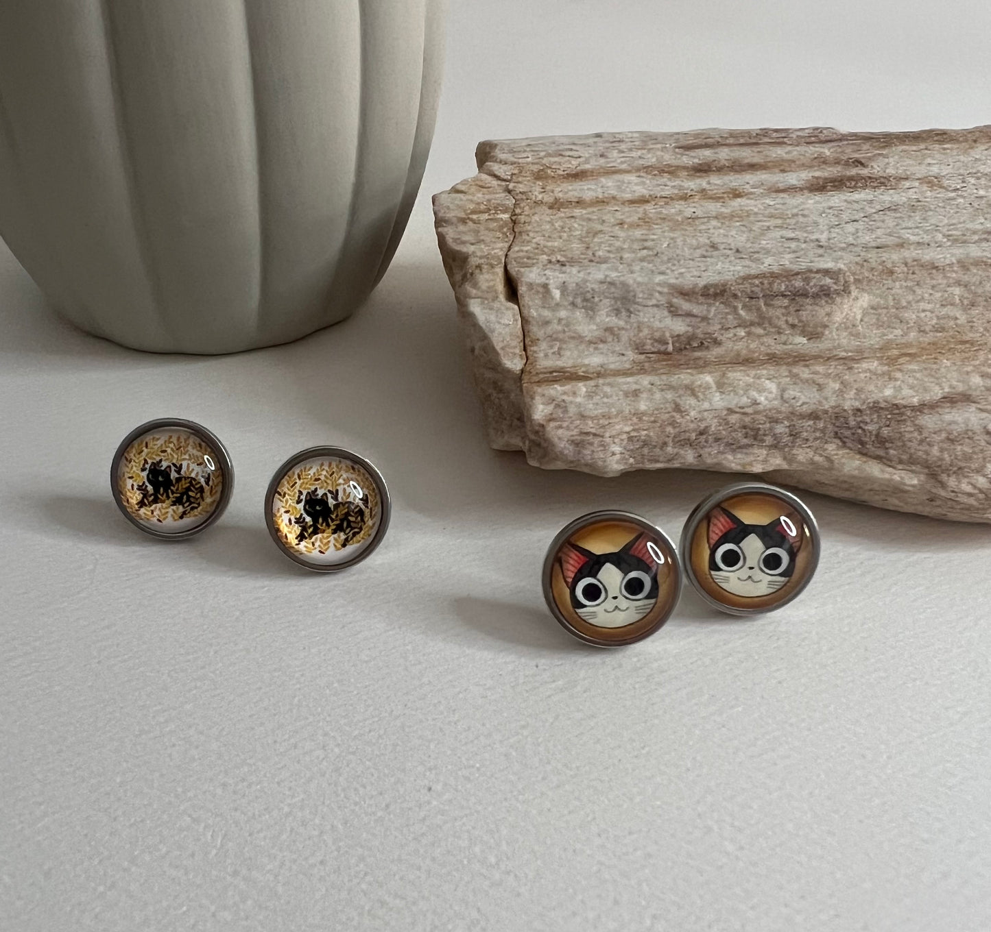 Cat Stud Earrings