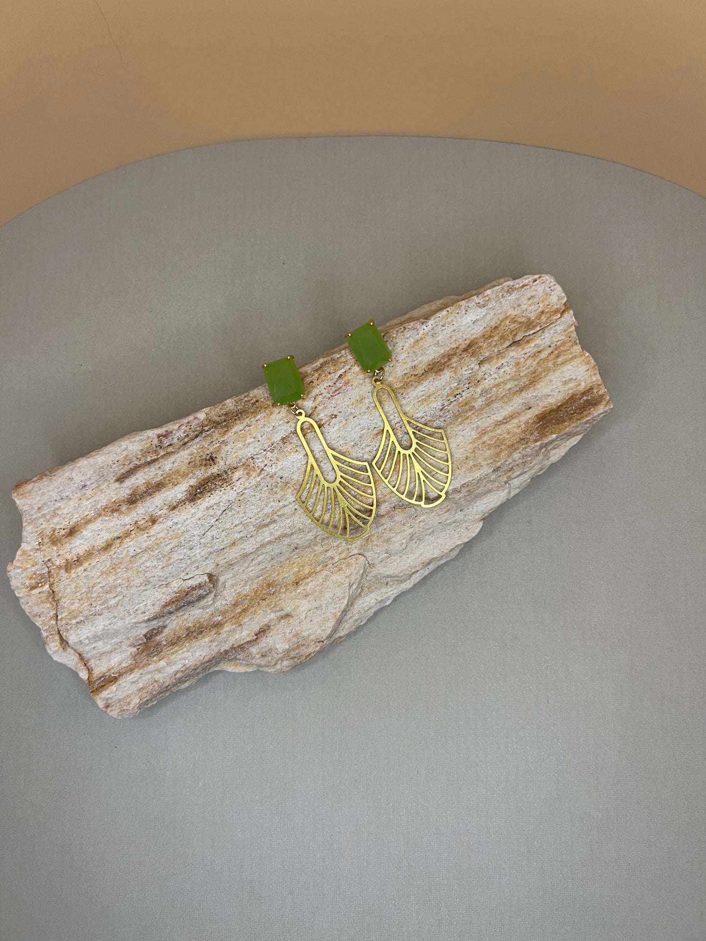 Art-Deco Elegant Brass Earrings