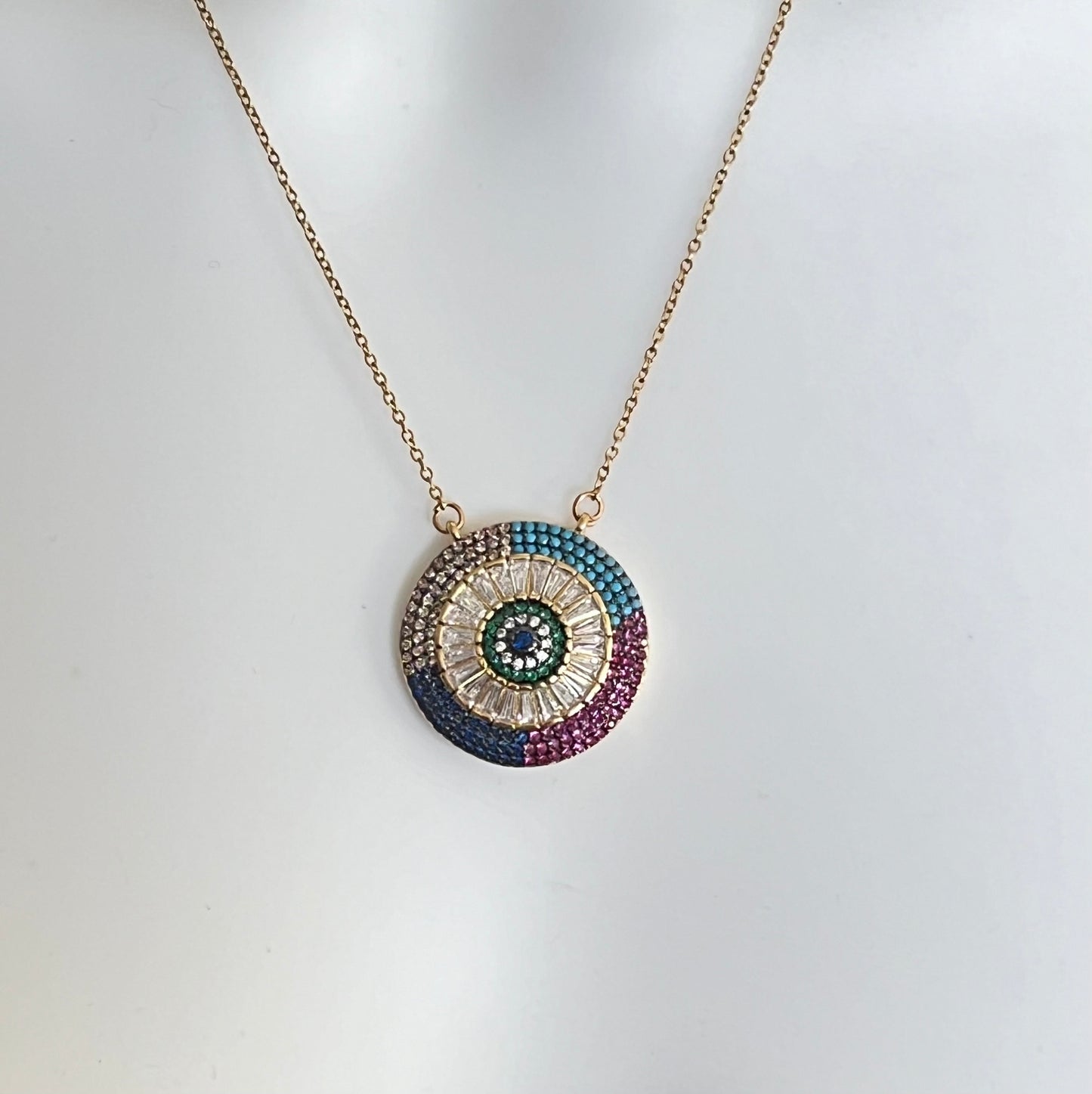 Delicate Colorful Zircon Necklace