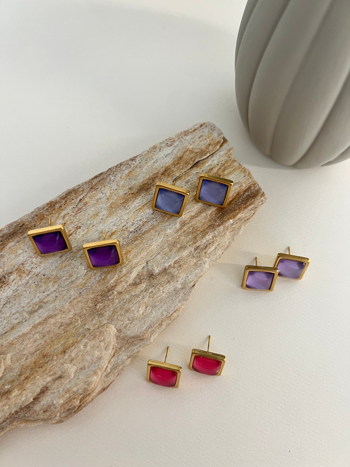Pastel Color Stud Earrings