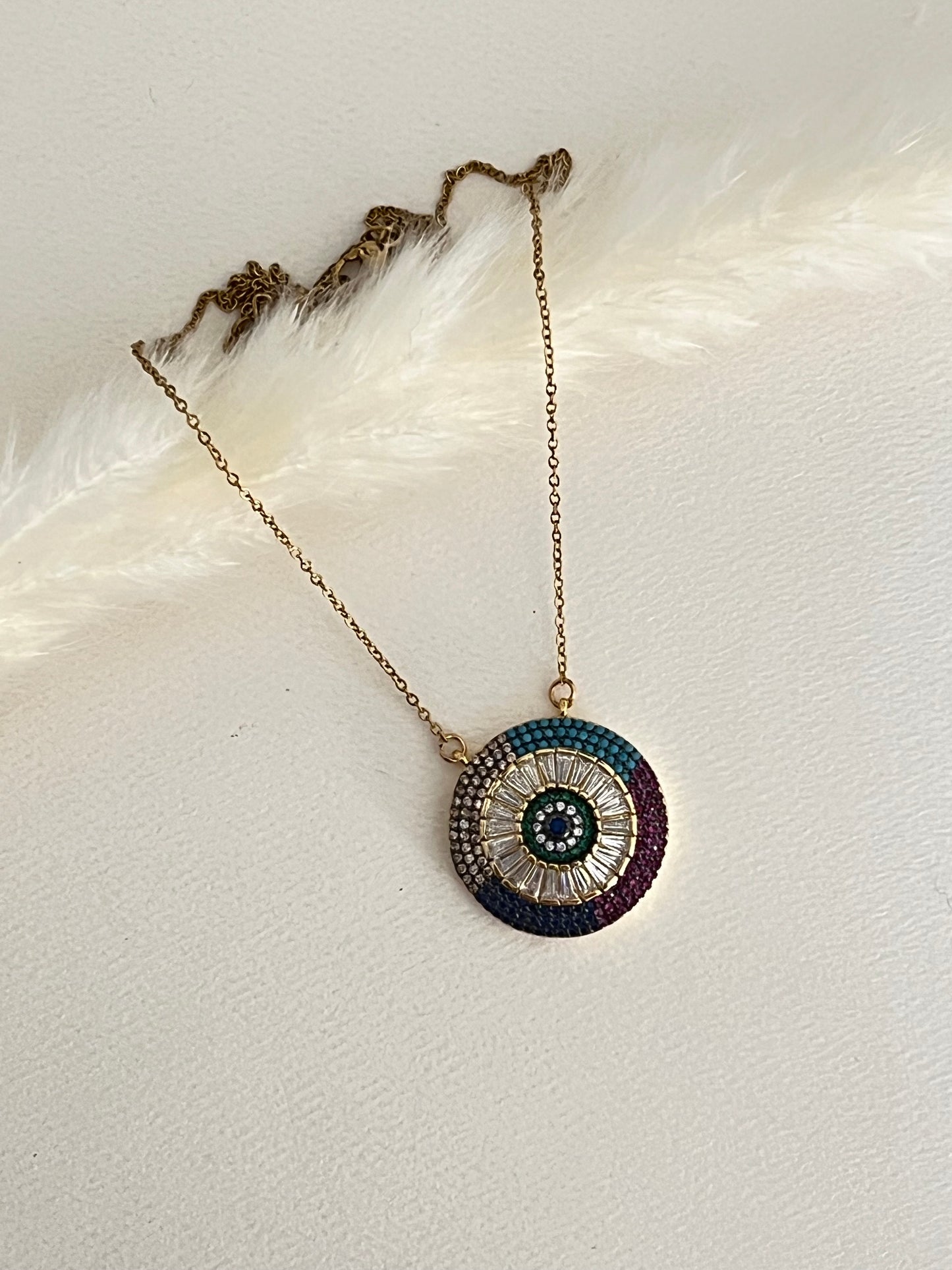 Delicate Colorful Zircon Necklace