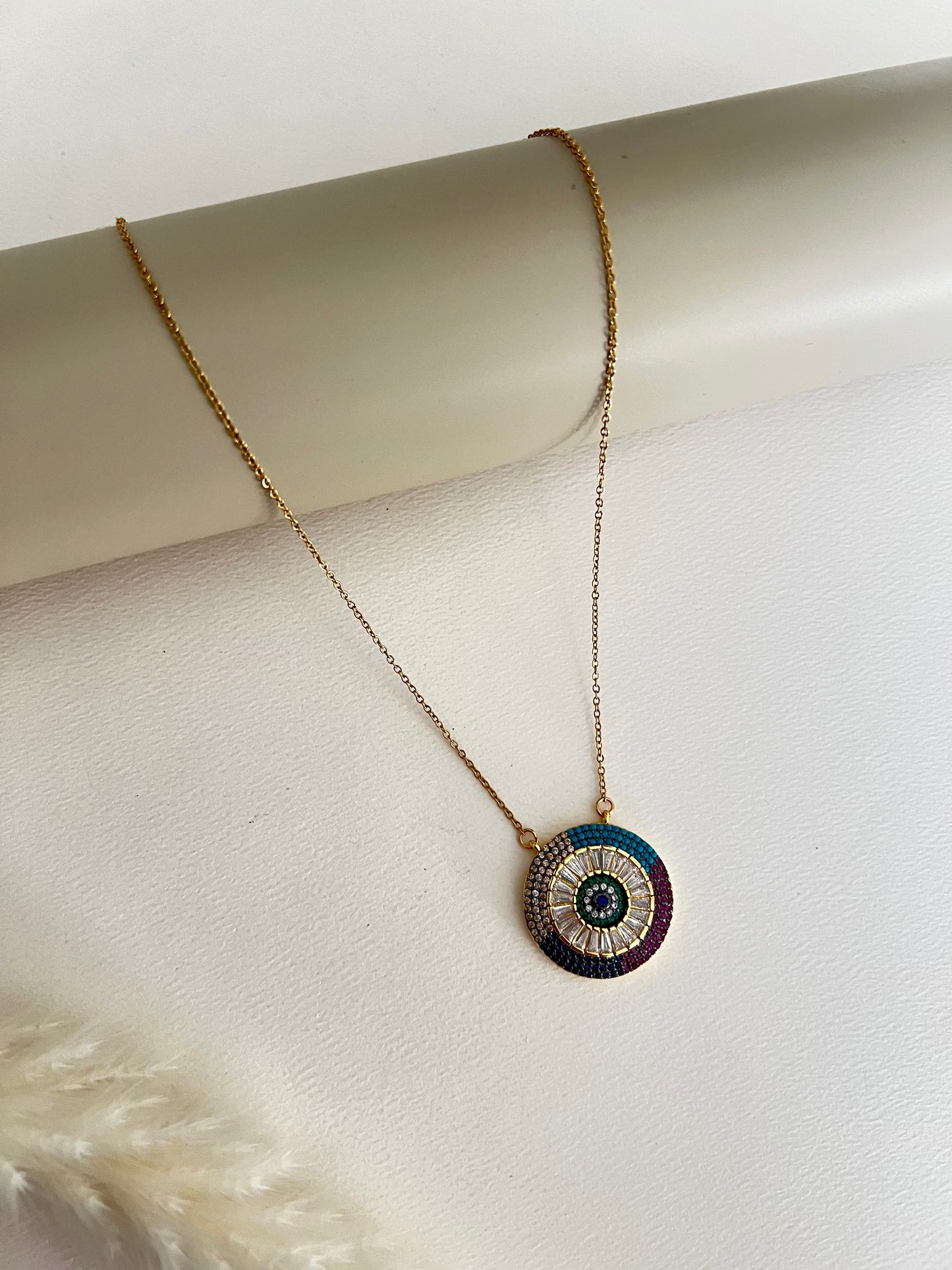Delicate Colorful Zircon Necklace