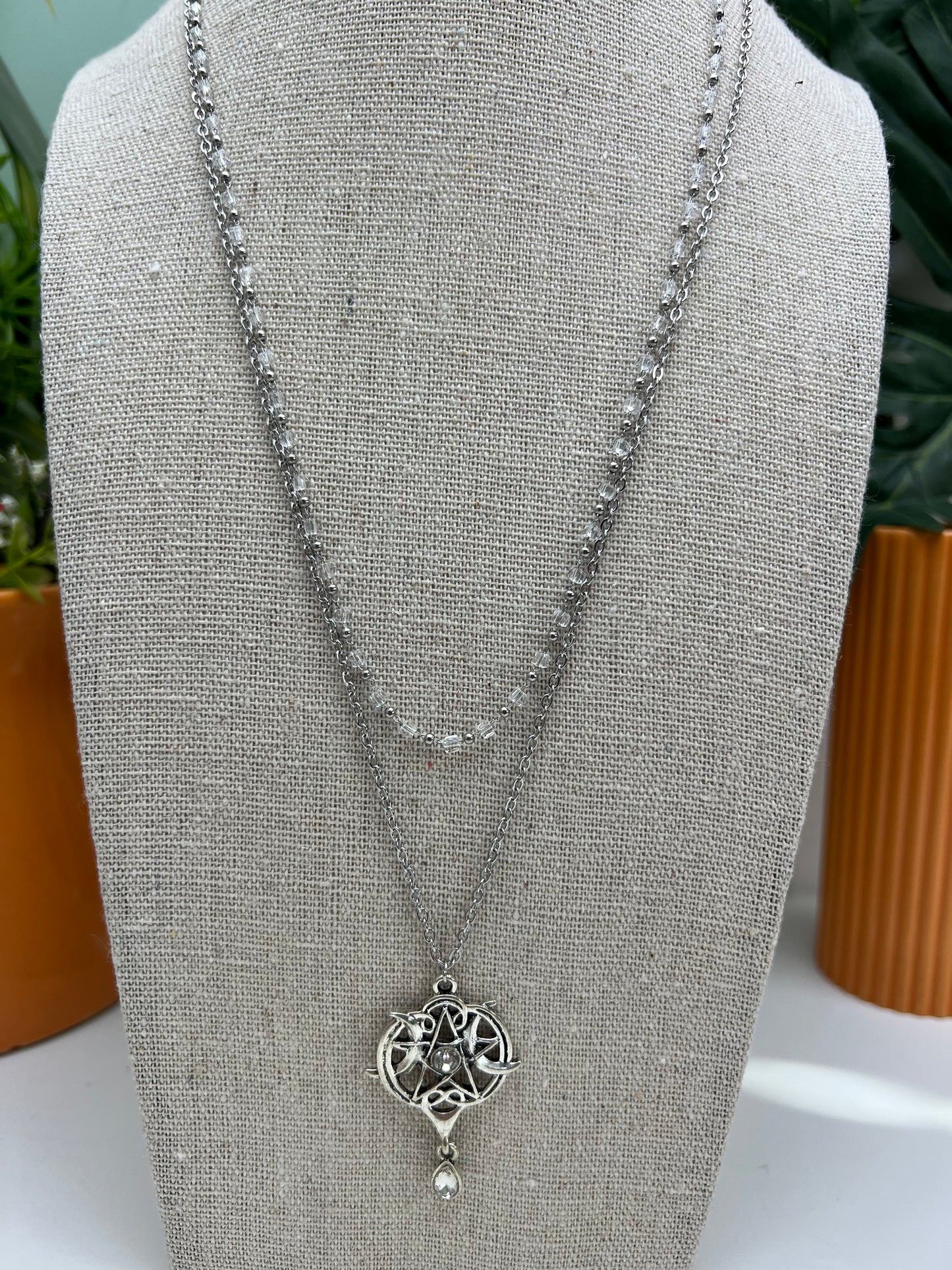 Pentagram & Moons Layered Necklace