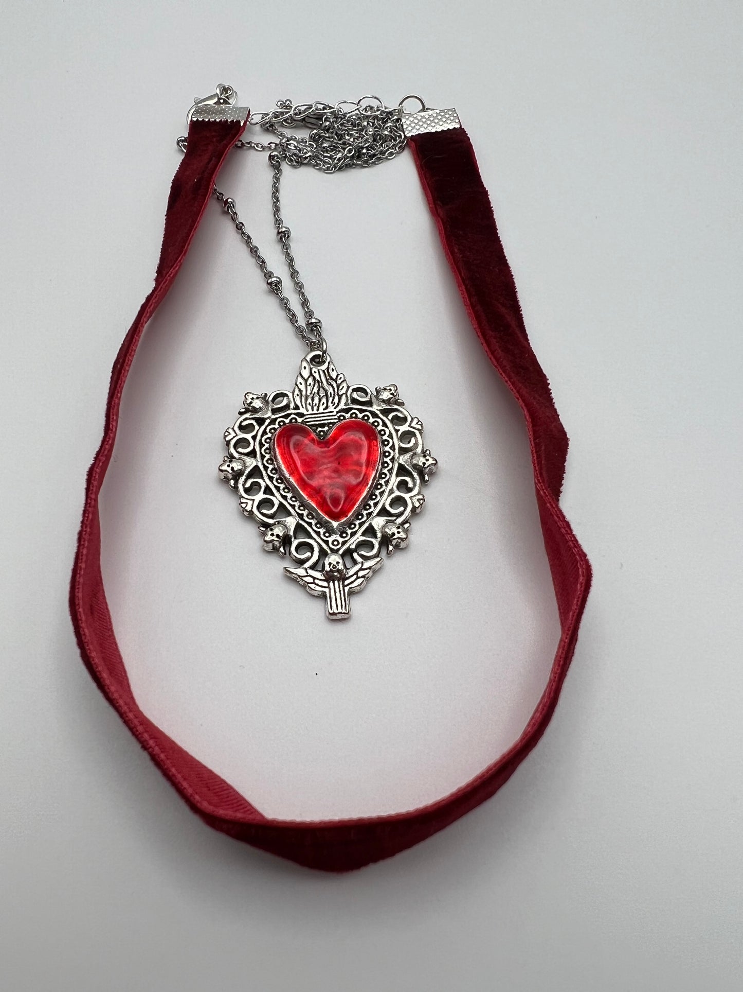 Gothic Heart Necklace Set