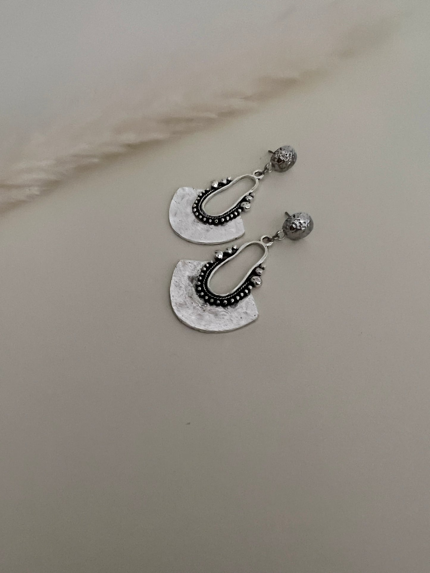 Western Boho Silver Dangle Earrings