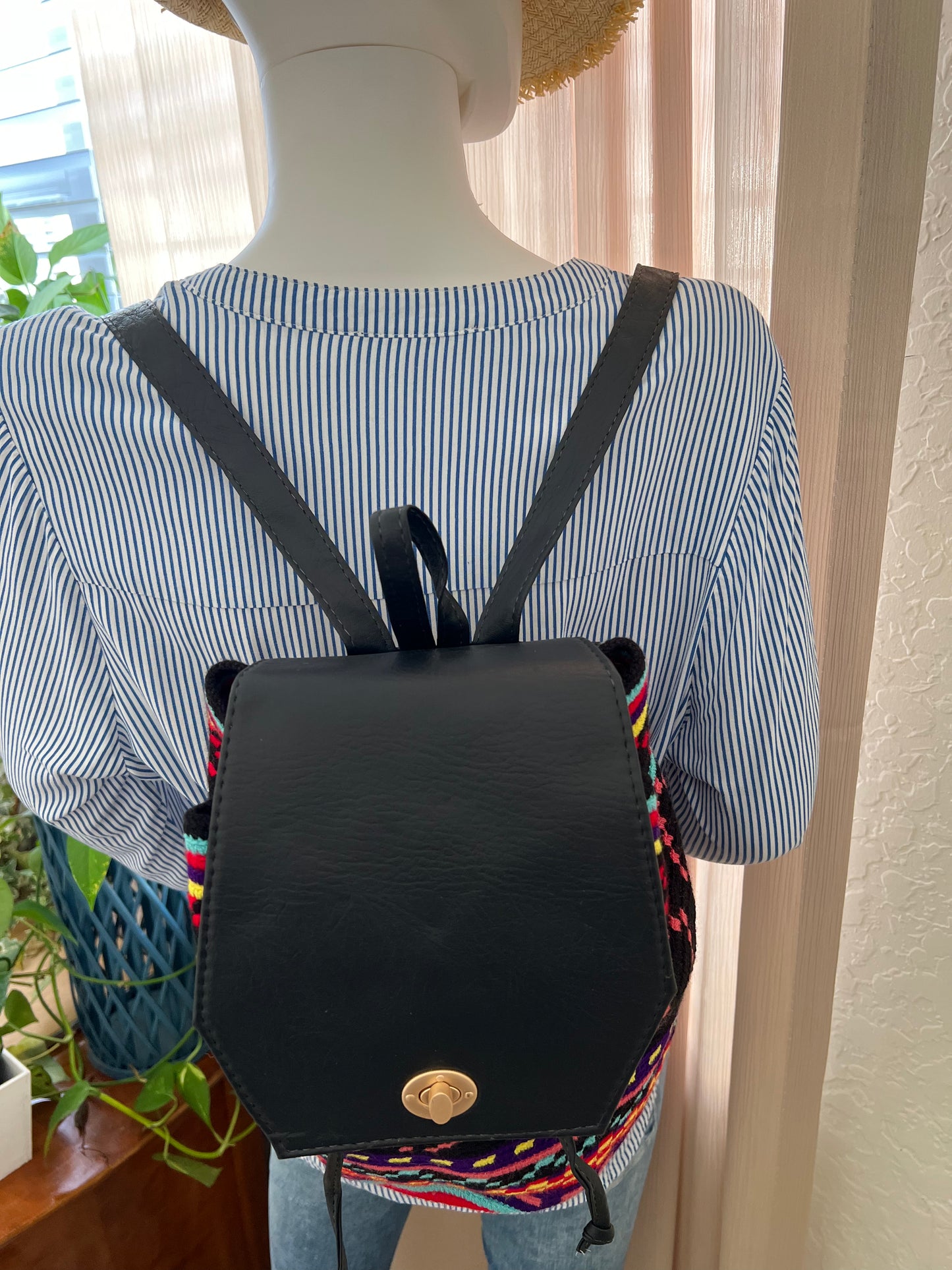 Bohemian Colorful Knitted Backpack