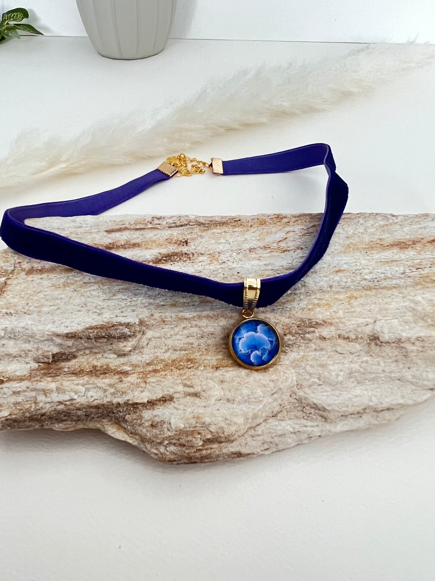 Pop-of-color Charm Choker