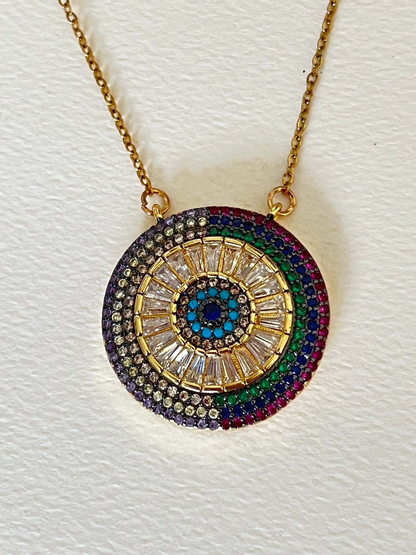 Delicate Colorful Zircon Necklace