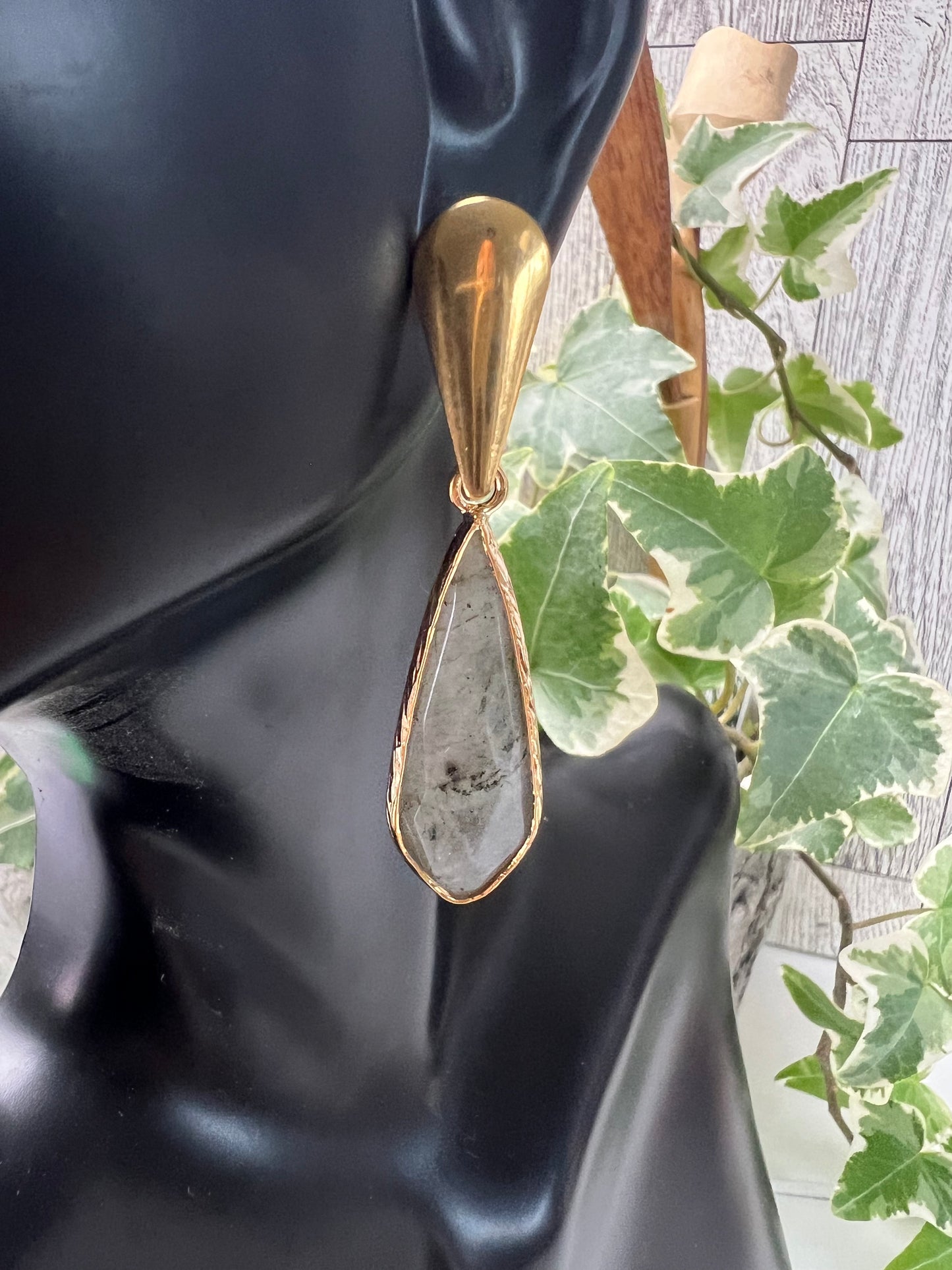 Labradorite Stone Earrings
