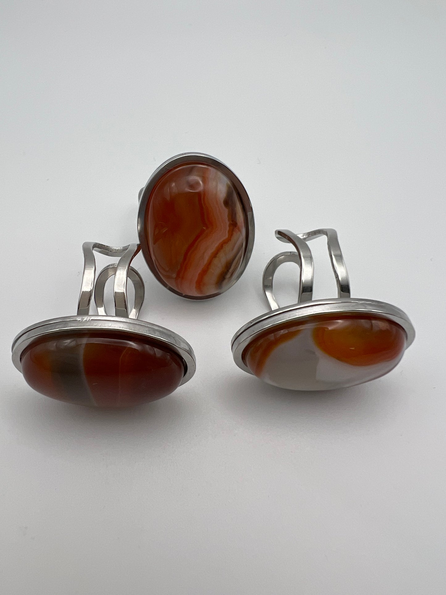 Yellow Aventurine Oval Rings