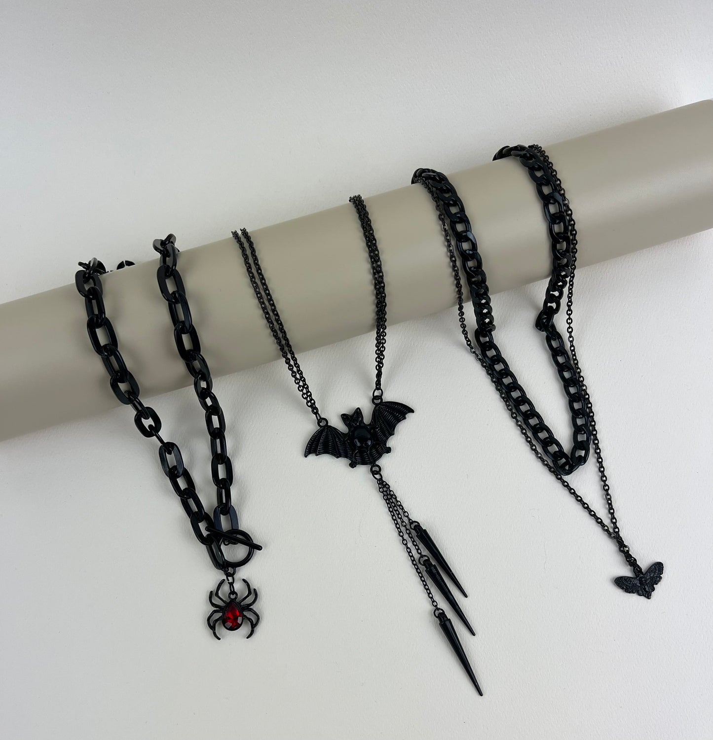 Classic Black Goth Statement Necklace