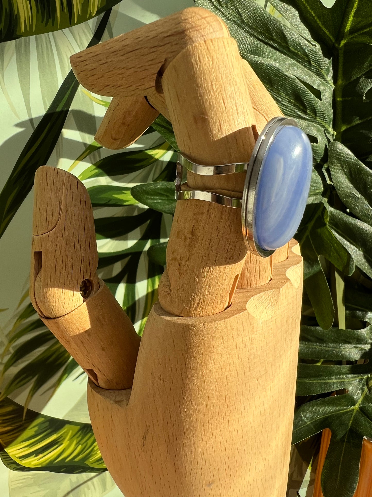 Pop-of-Color Oval Statement Rings