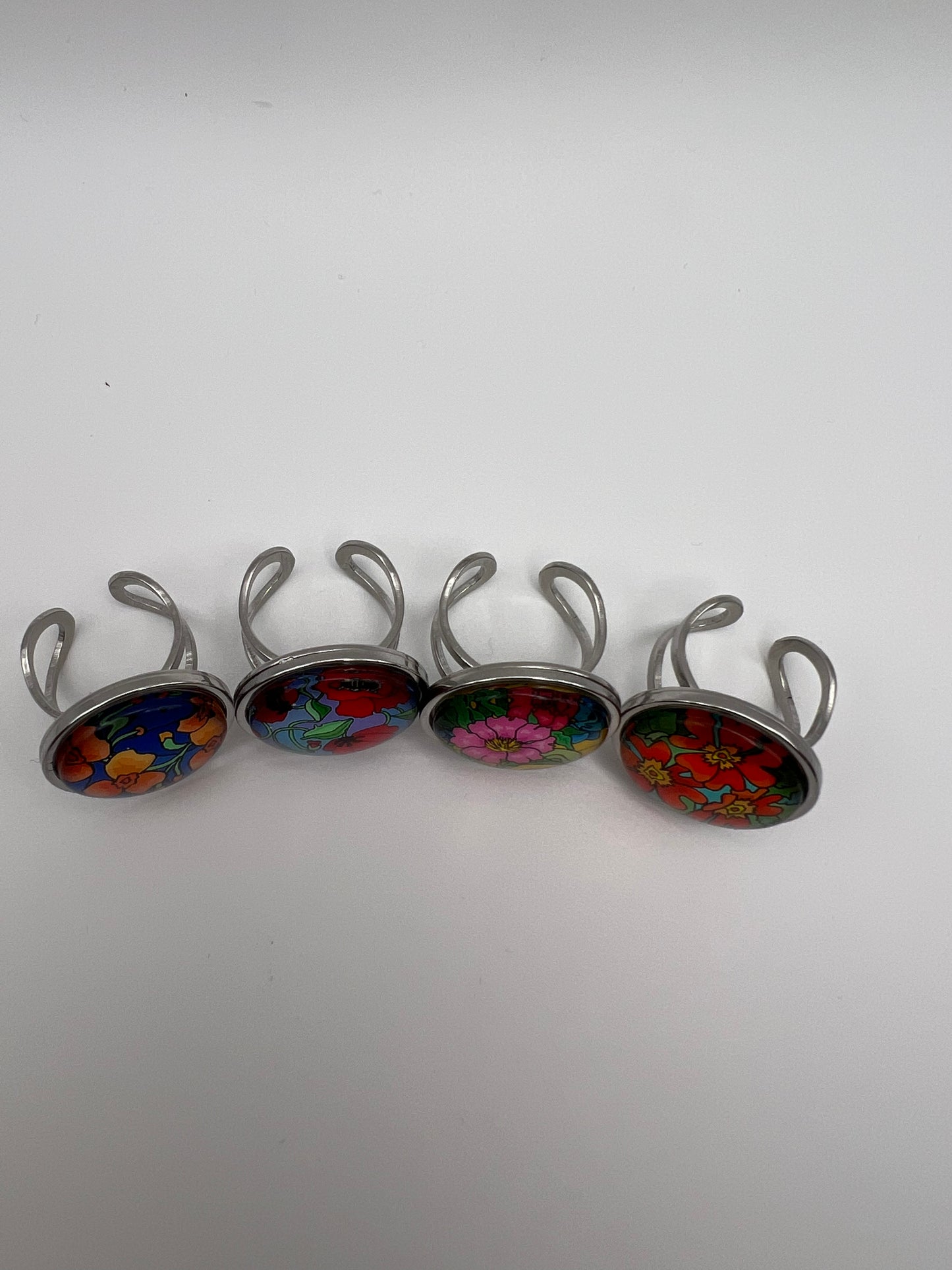 Oversized Elegant Floral Statement Rings