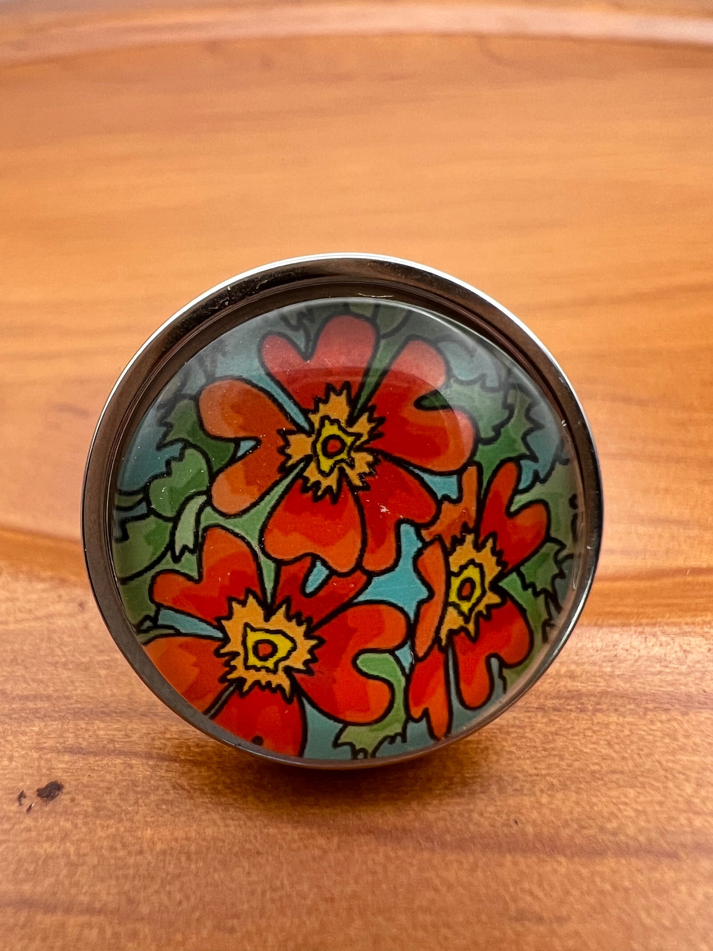 Oversized Elegant Floral Statement Rings