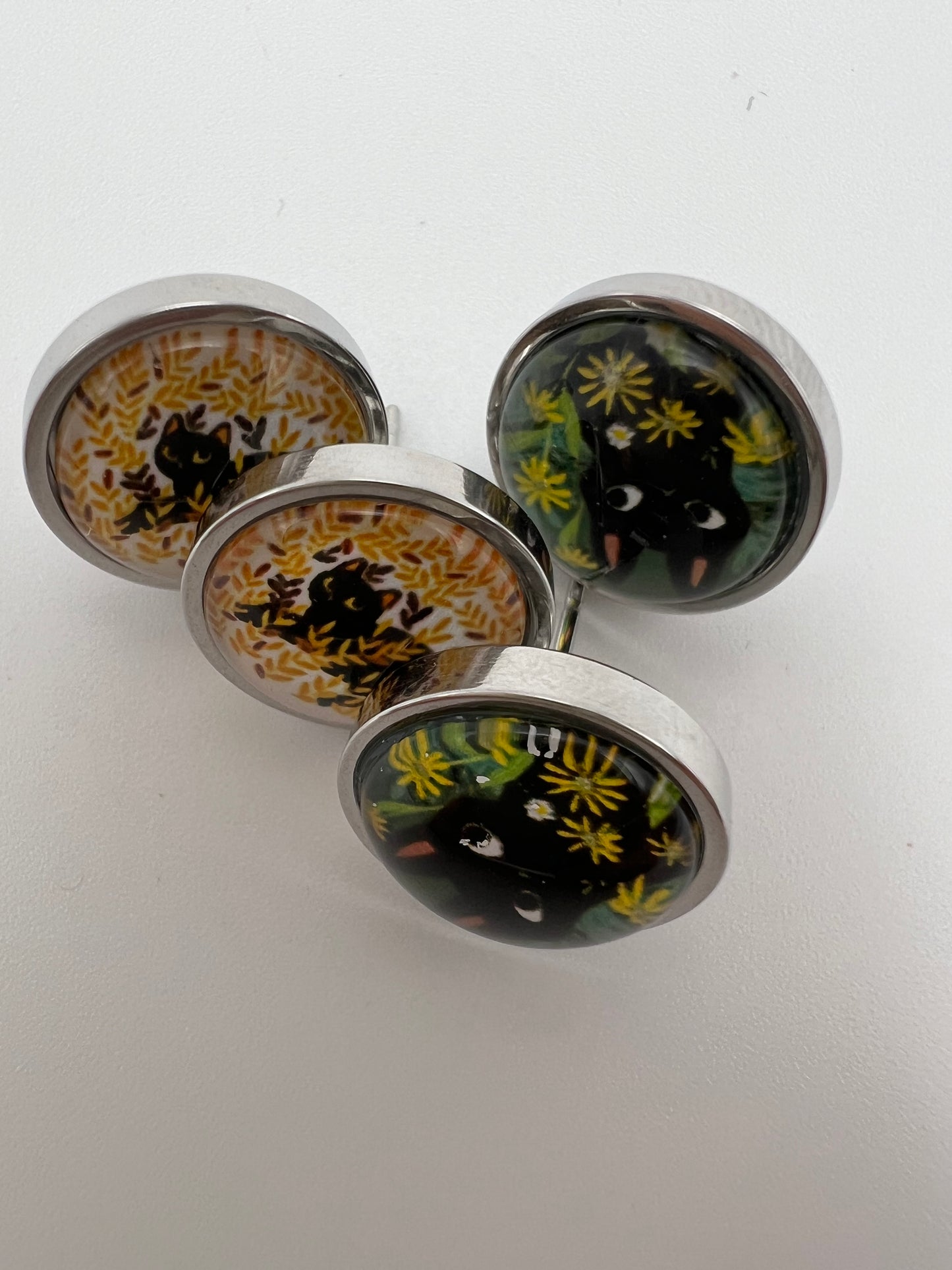 Cat Stud Earrings