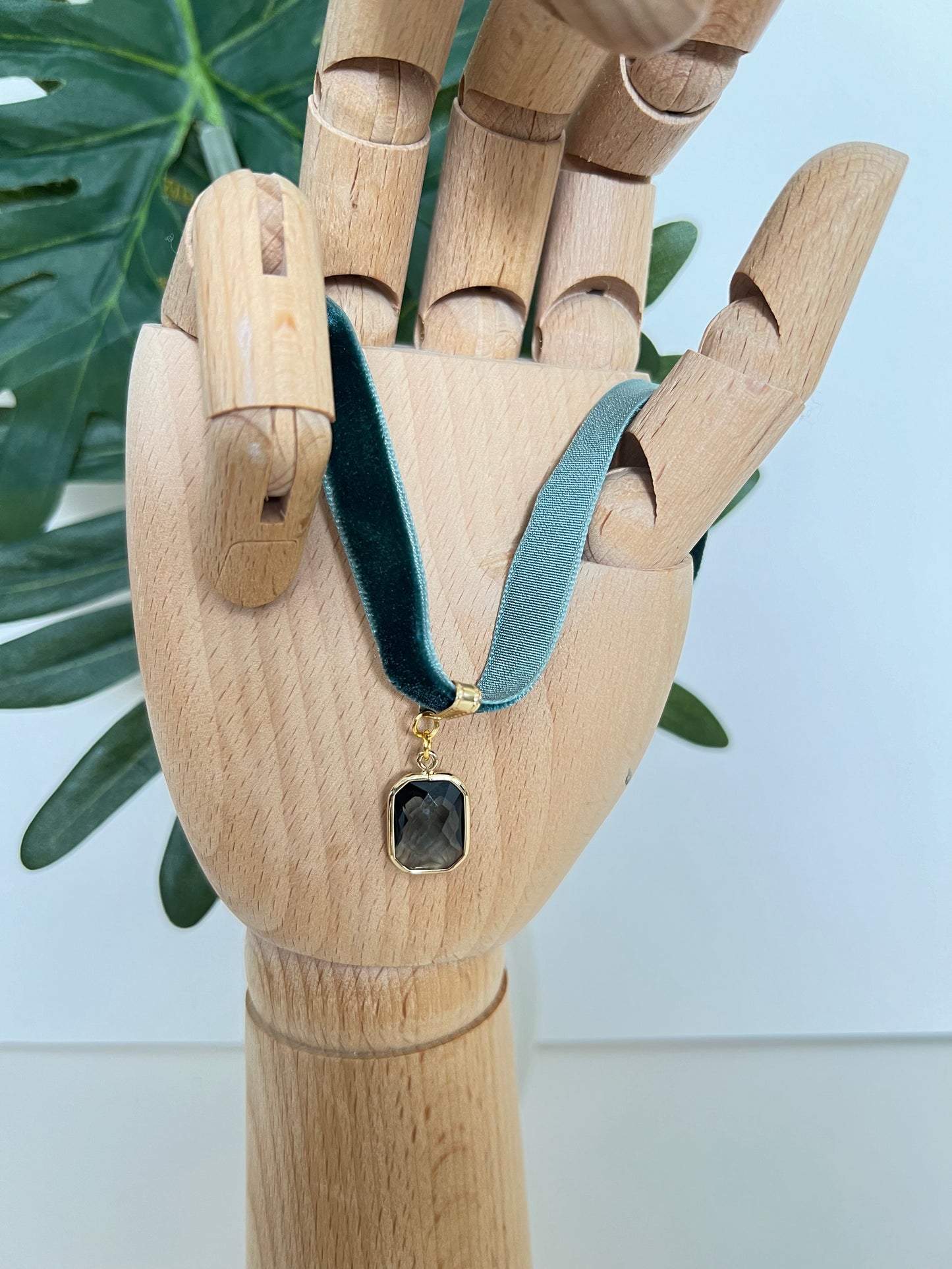 Velvet Choker with Stylish Pendant