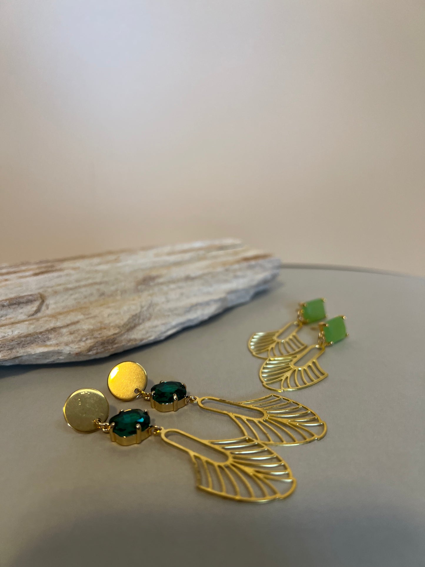 Art-Deco Elegant Brass Earrings