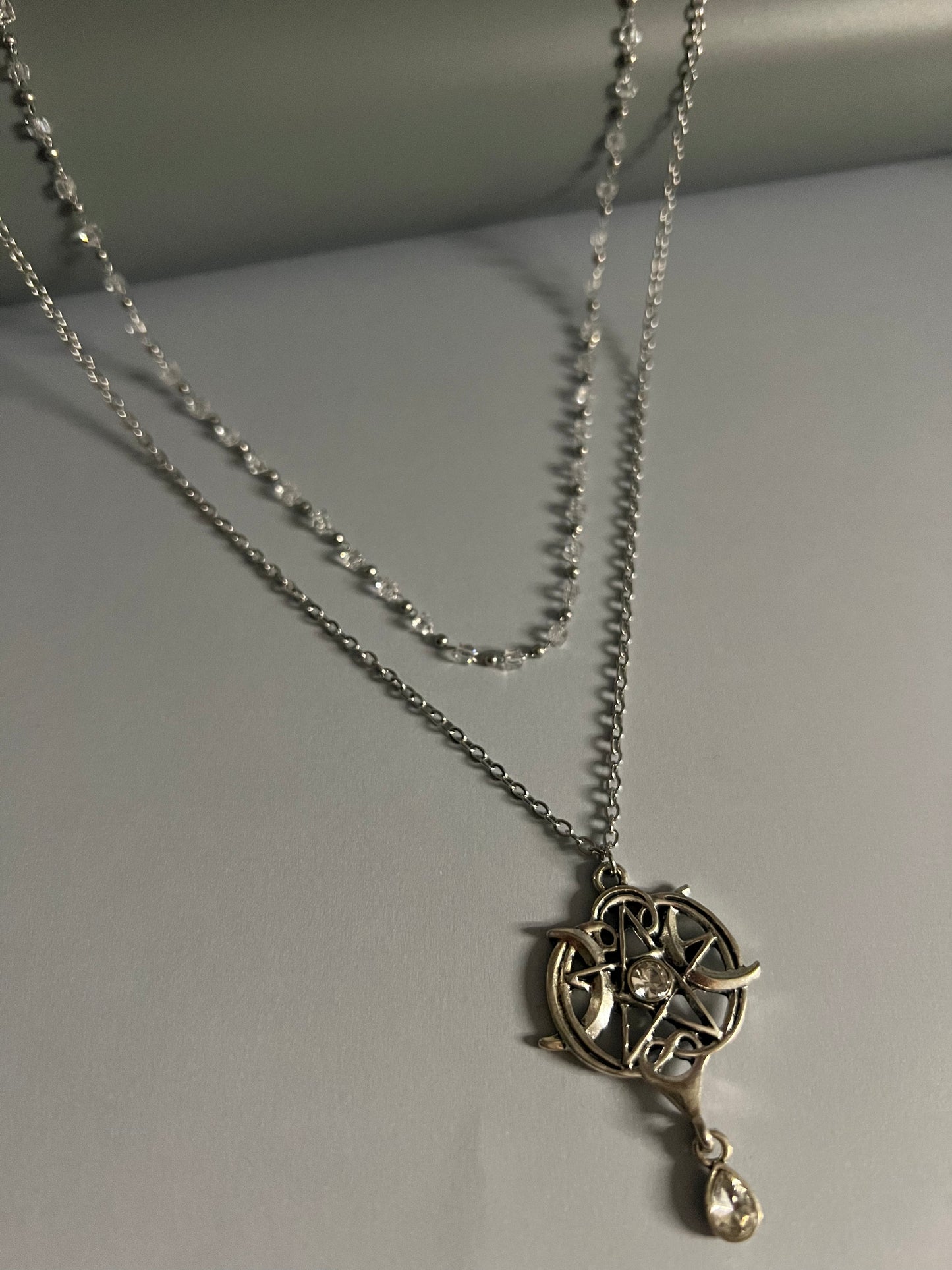 Pentagram & Moons Layered Necklace