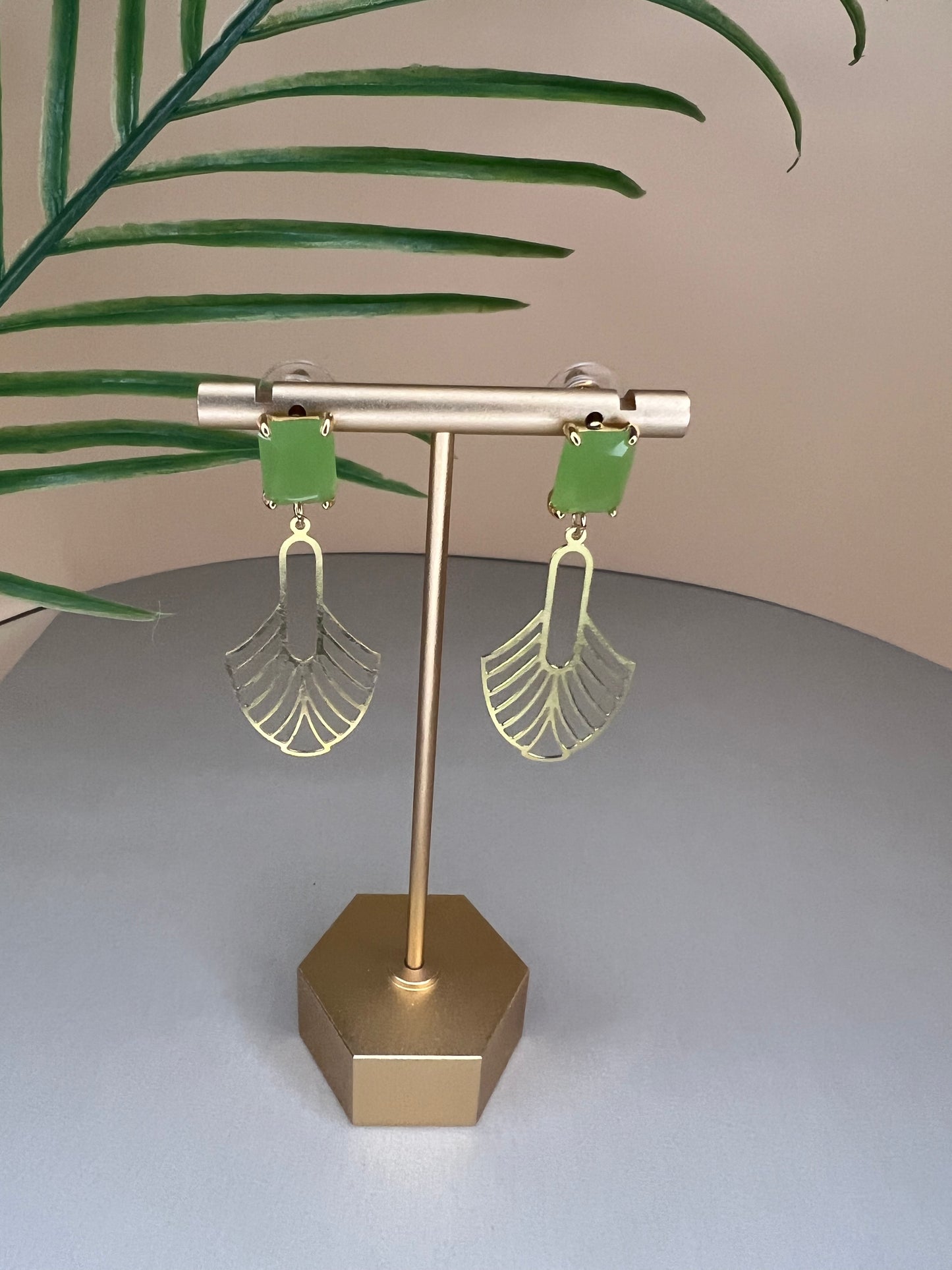 Art-Deco Elegant Brass Earrings