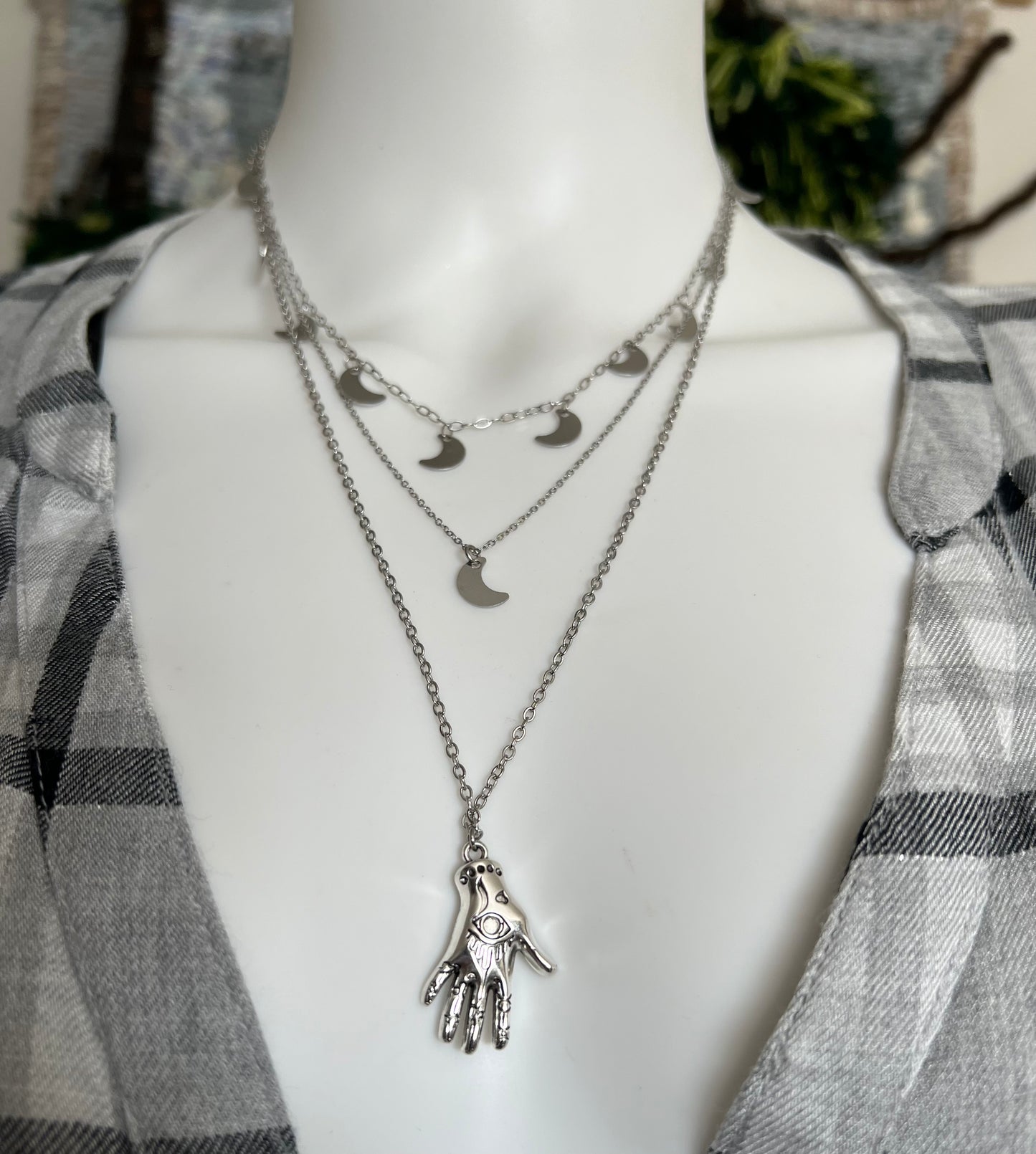 Palmistry & Moon Layered Necklace