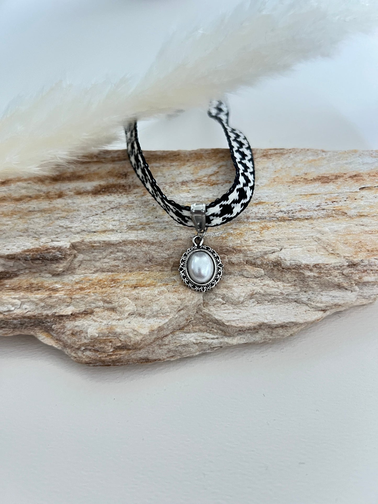 Trendy Velvet Choker with Pendant