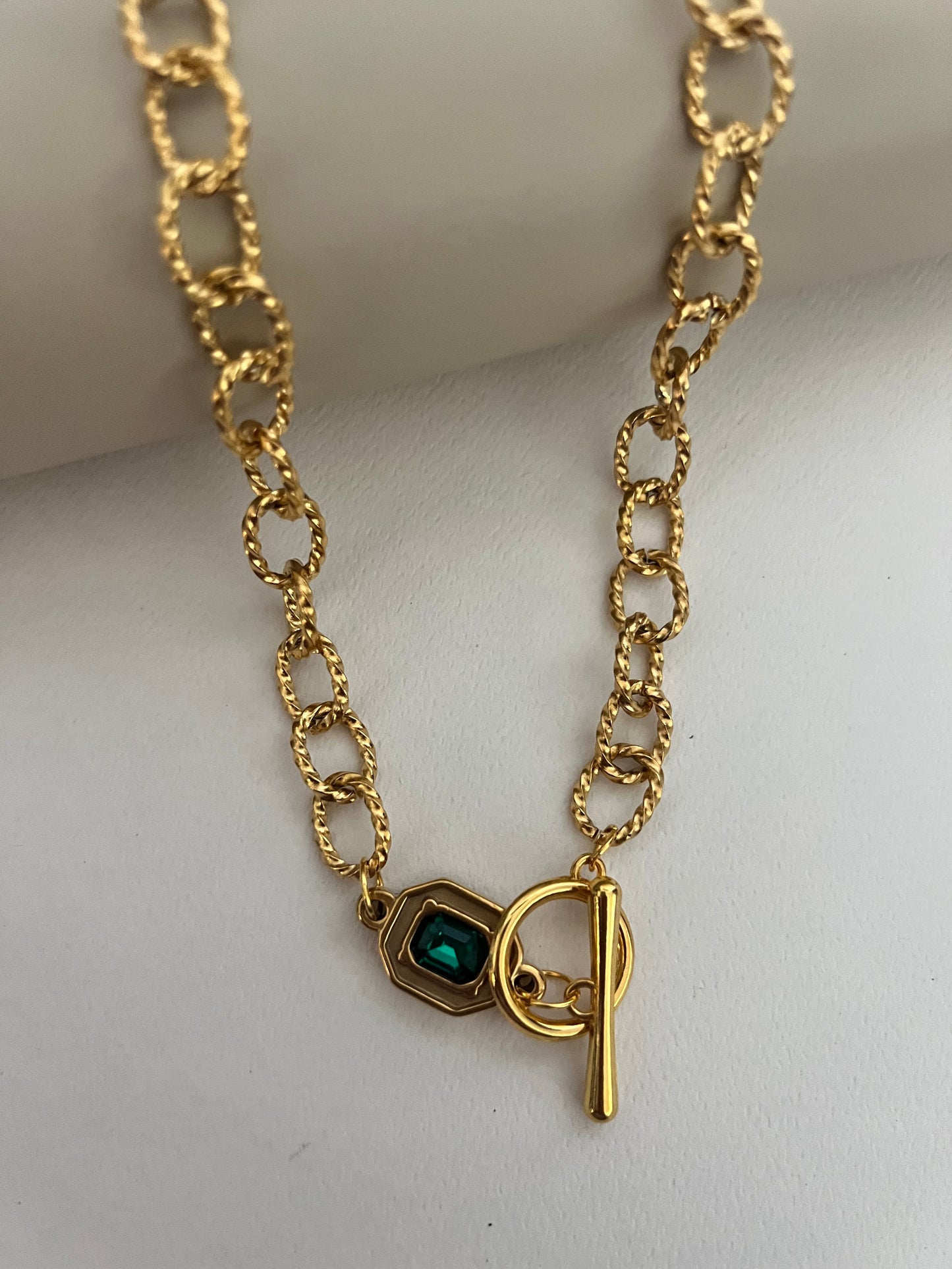 Art Deco Chunky Gold Necklace