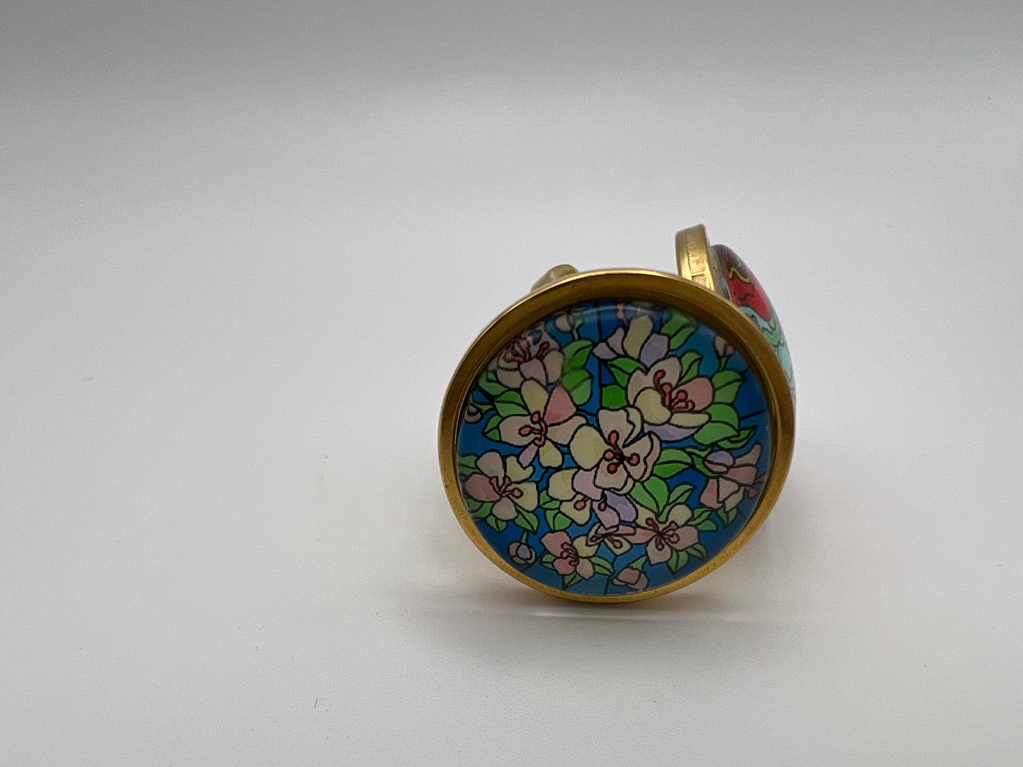 Floral Round Statement Rings